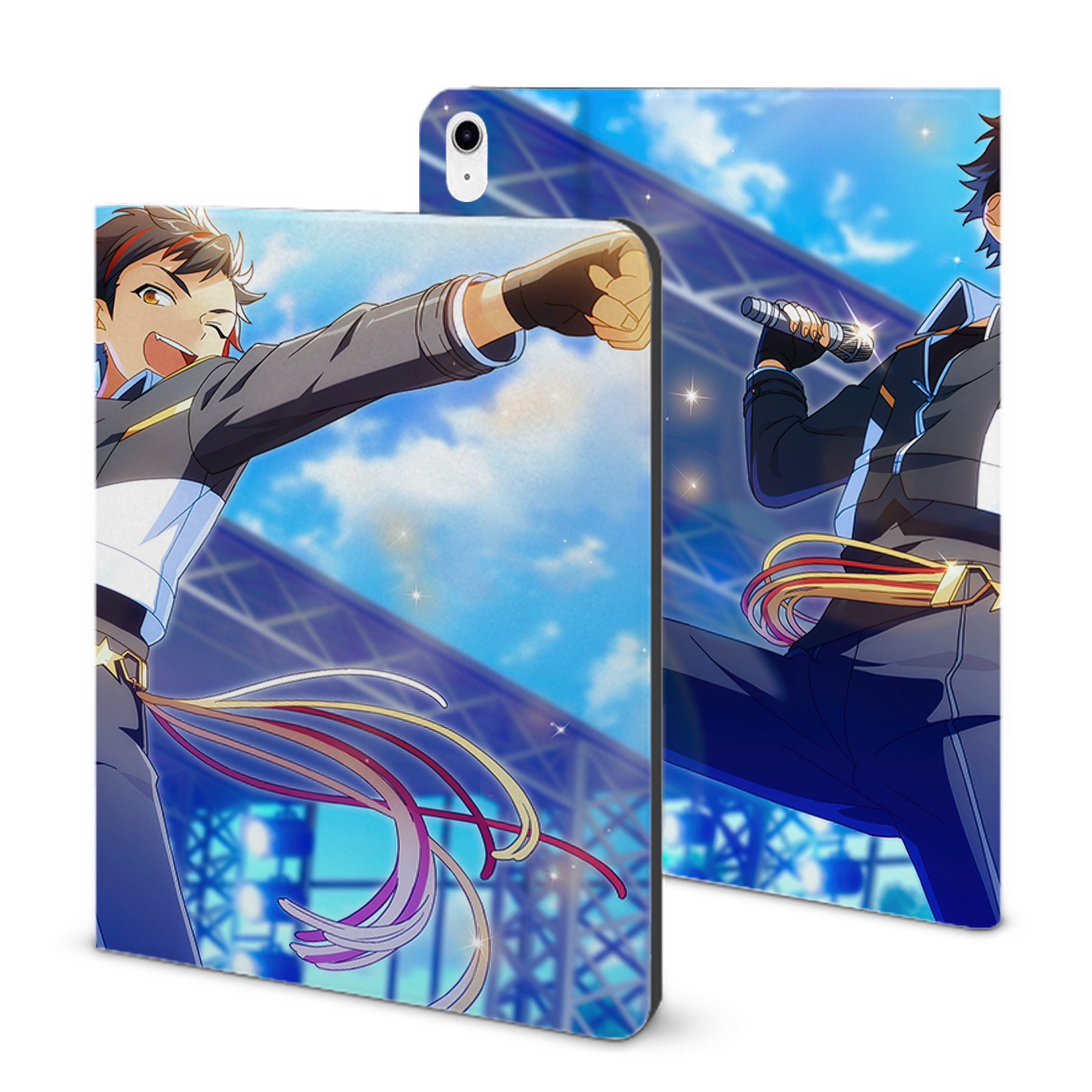 （画像用） あんさんぶるスターズ! Ensemble Stars IPad ケース ブック型 PUレザー TPU 耐衝撃 軽量 薄型 ペン収納なし 全面保護 IPad 各モデル対応